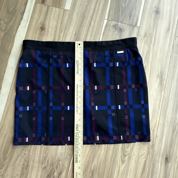 Adidas Black Golf Size XL Geometric Stretch Skort Athleisure Pockets Pickleball - Picture 6 of 7